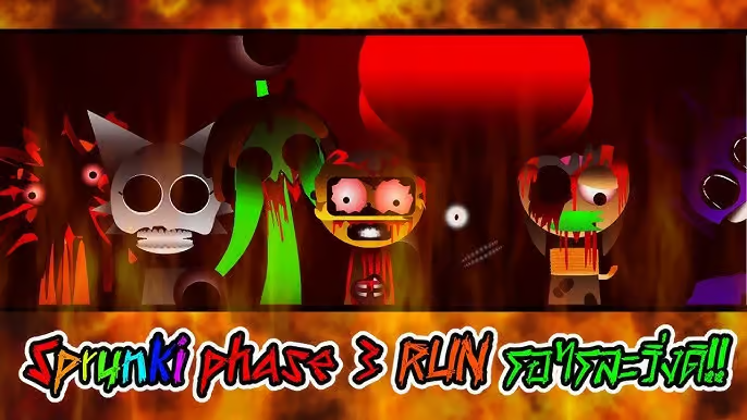 Sprunki Phase 3 — dark electronic music creation game with Nightmare Mode and hidden combos