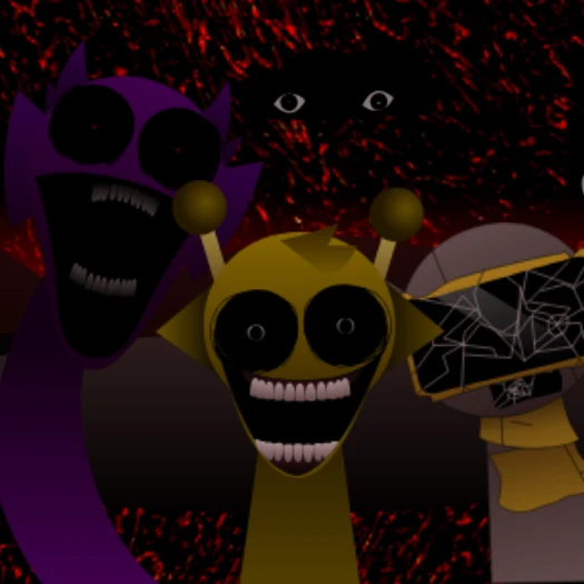 Sprunki Pyramixed Phase 3 — three-tier pyramid horror music game